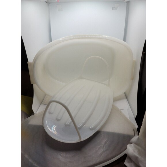 Vtg Tupperware 487 Flavor Saver Ham Roast Turkey Storage Keeper 3pc Rack Lifter - Picture 4 of 5